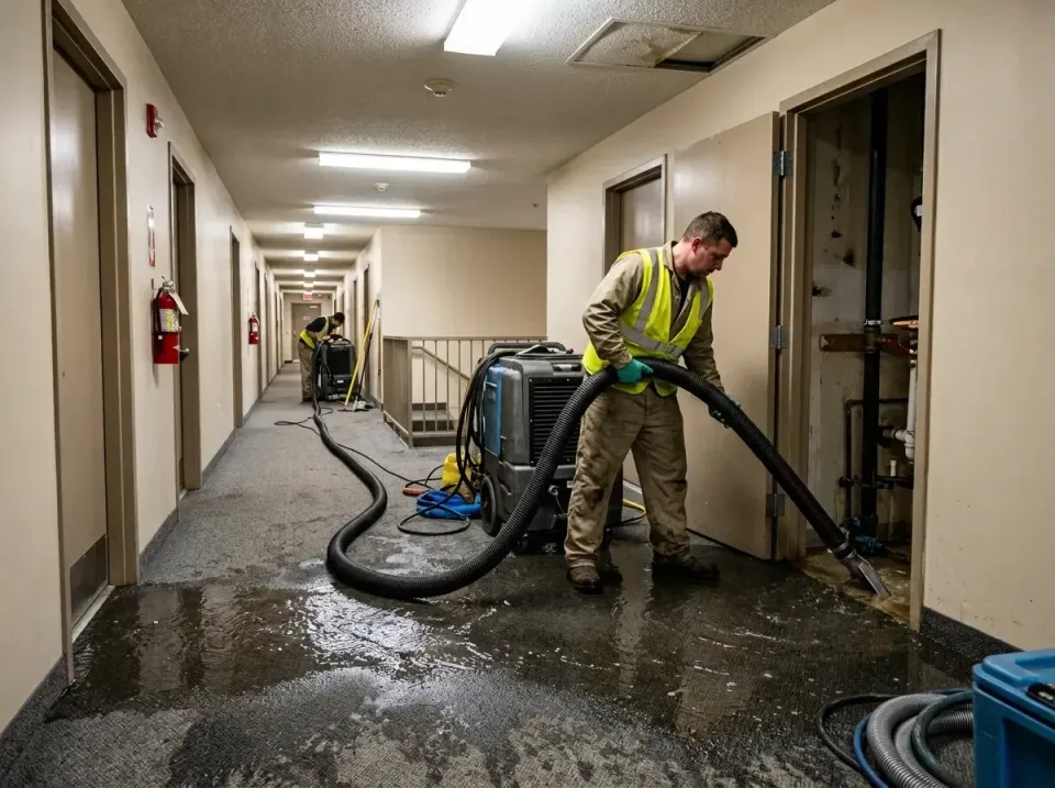 multi-unit-apartment-hallway-f-005 — frequently asked questions, Emergency Burst Pipe Water Extraction & Removal in Stonewal…